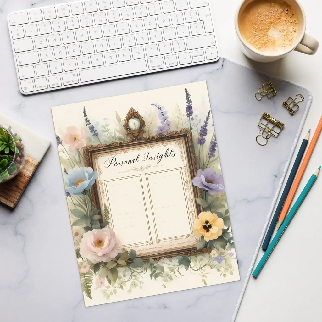Floral Personal Insights Notepad - Magnetic Backing - DipaliZ