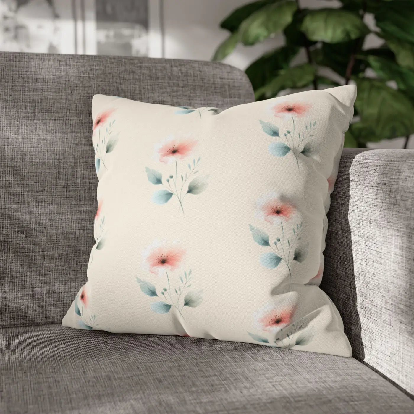 Floral Soft Spun Polyester Pillowcases - Elegant Home Decor - DipaliZ