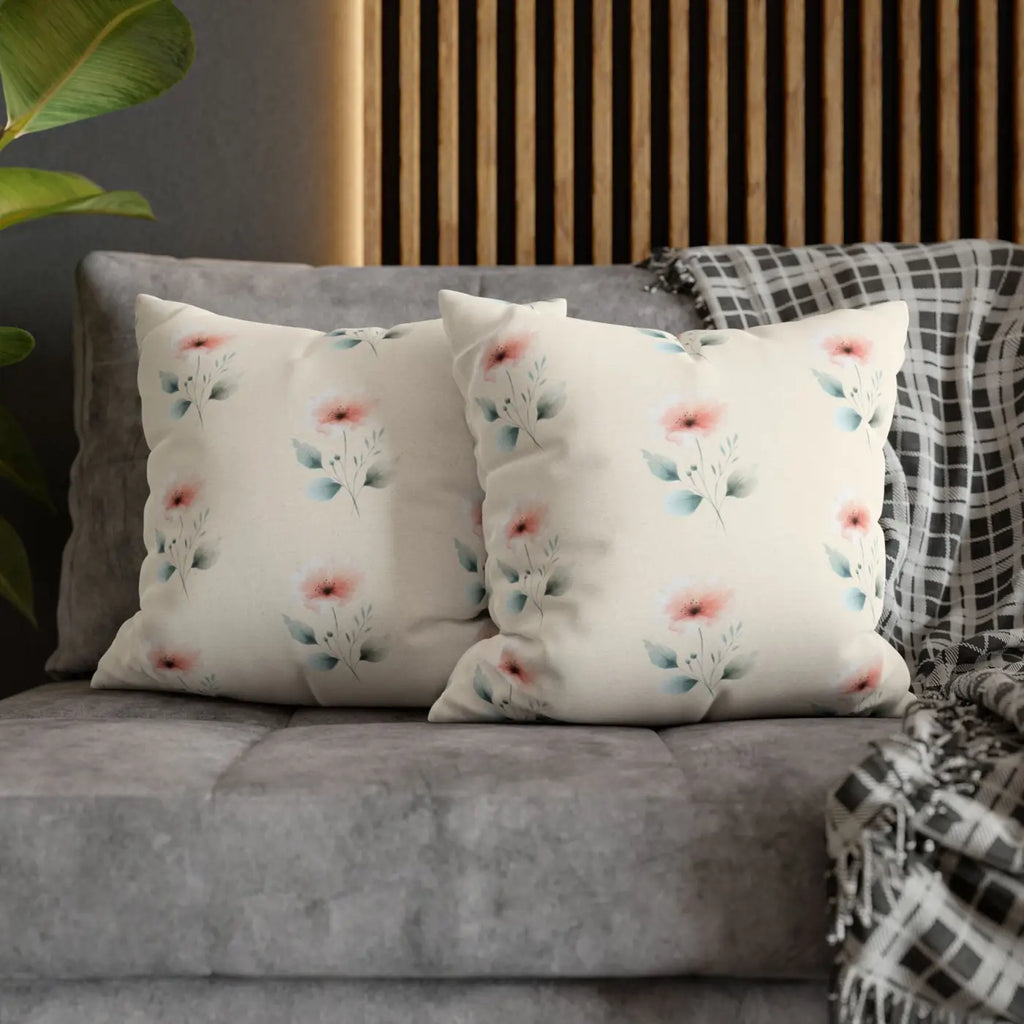 Floral Soft Spun Polyester Pillowcases - Elegant Home Decor - DipaliZ