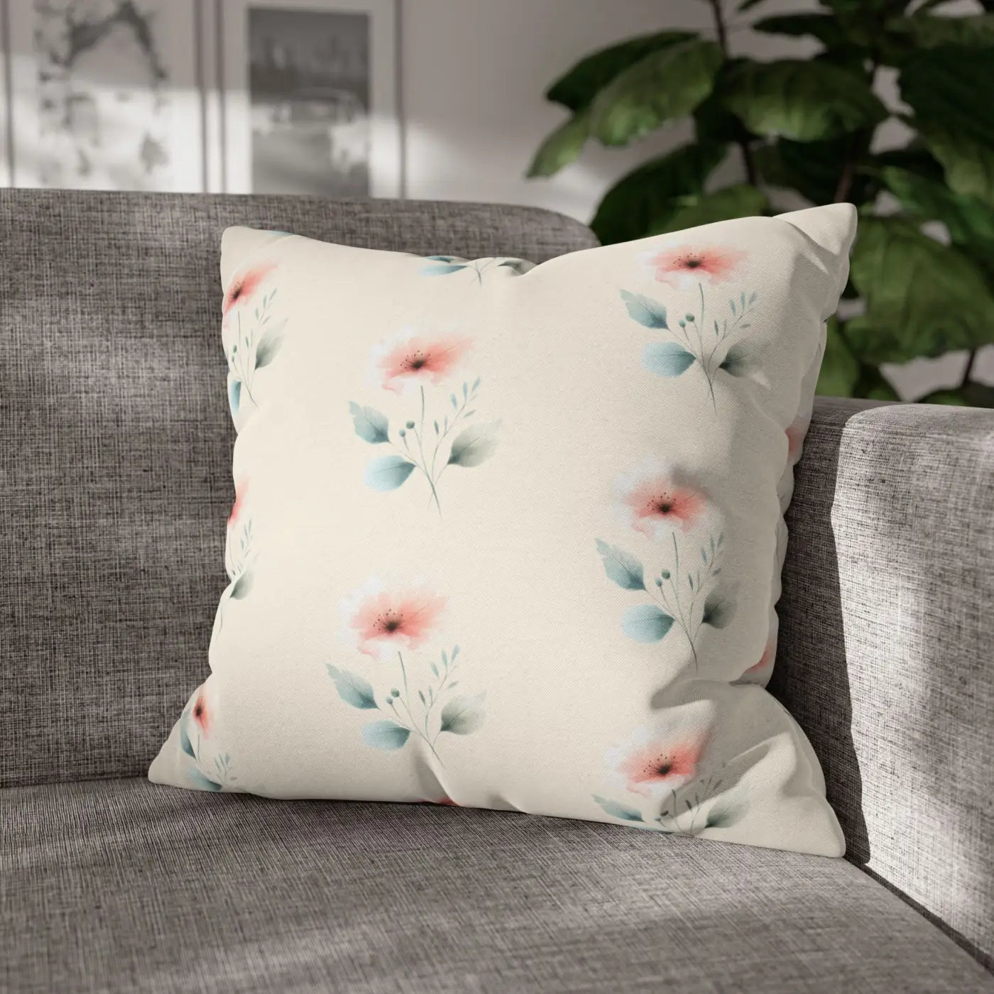 Floral Soft Spun Polyester Pillowcases - Elegant Home Decor - DipaliZ