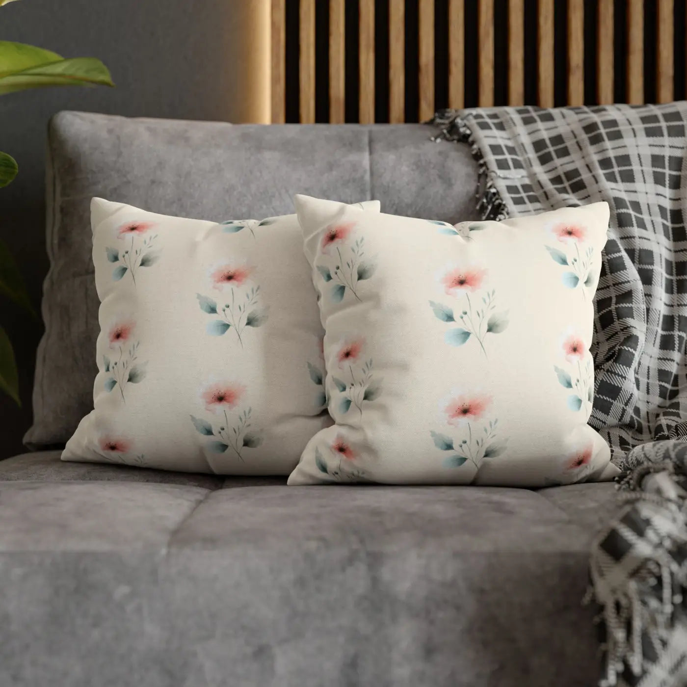 Floral Soft Spun Polyester Pillowcases - Elegant Home Decor - DipaliZ