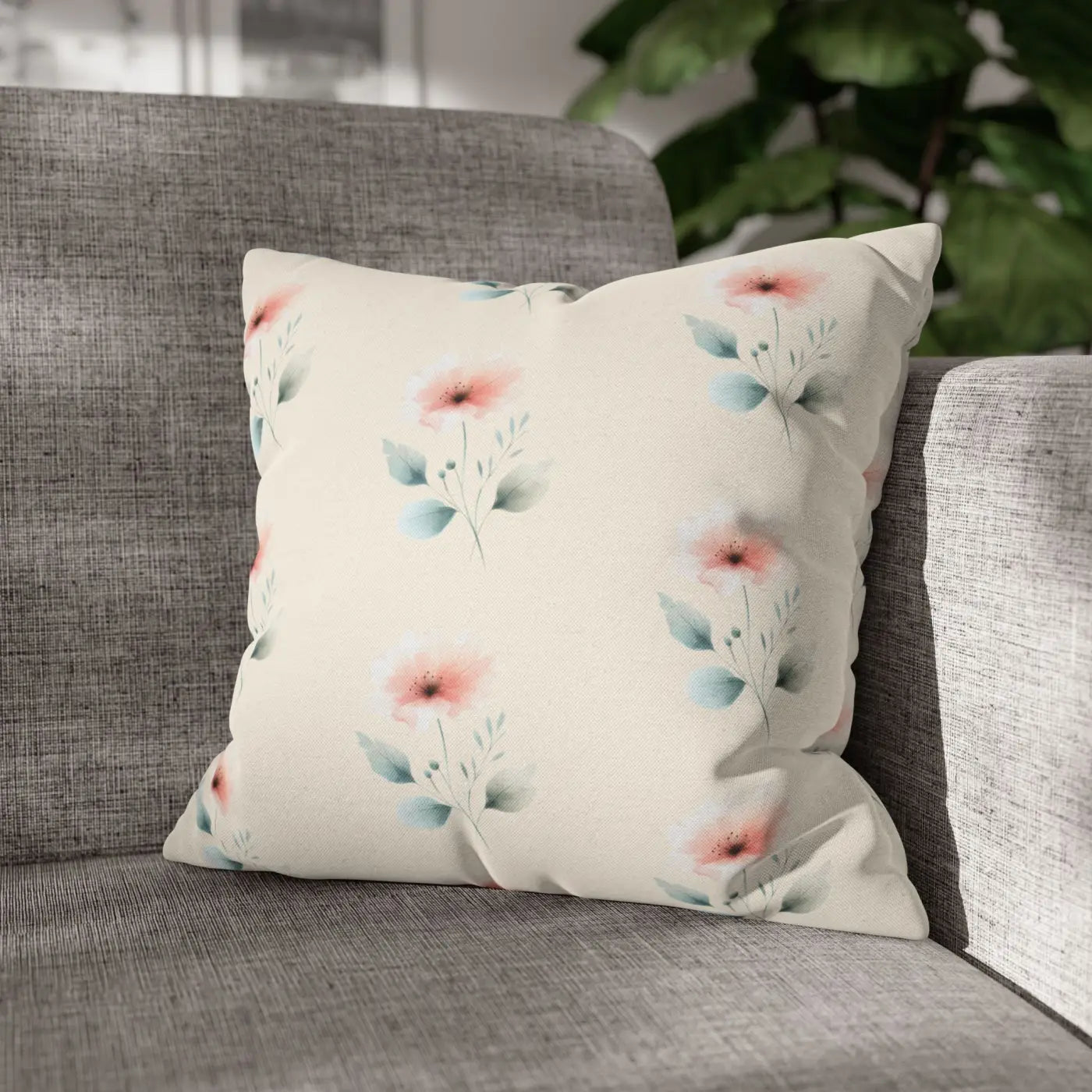 Floral Soft Spun Polyester Pillowcases - Elegant Home Decor - DipaliZ