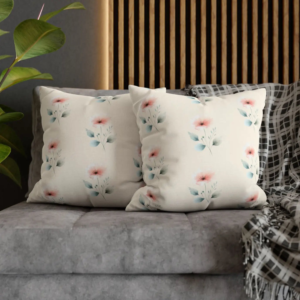 Floral Soft Spun Polyester Pillowcases - Elegant Home Decor - DipaliZ