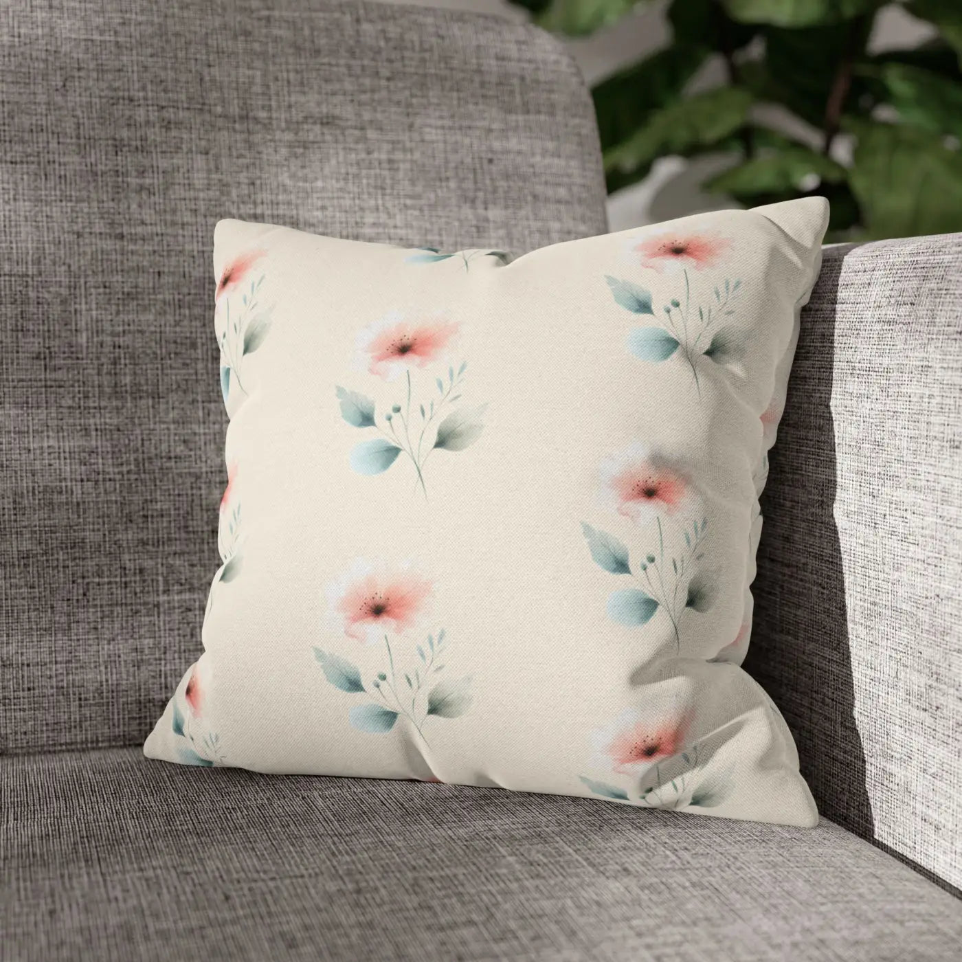 Floral Soft Spun Polyester Pillowcases - Elegant Home Decor - DipaliZ