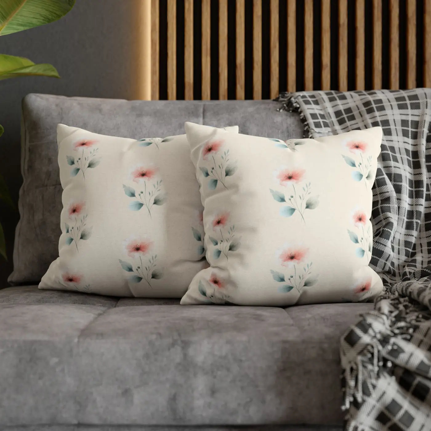 Floral Soft Spun Polyester Pillowcases - Elegant Home Decor - DipaliZ