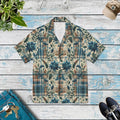 Men's Floral Plaid Hawaiian Camp Shirt - Summer Style - DipaliZ