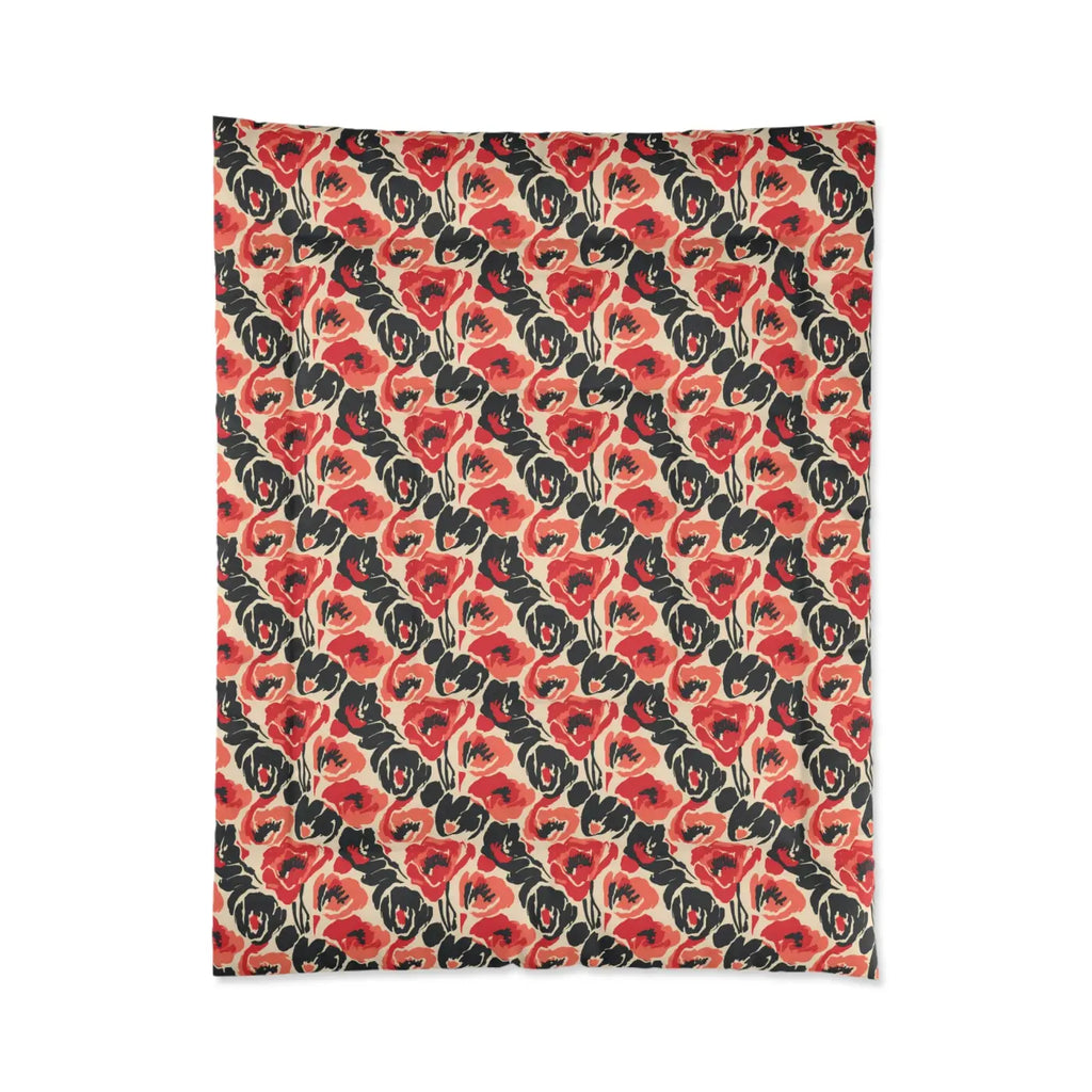 Floral Poppy Comforter - Vintage Botanical Dreamscape - DipaliZ