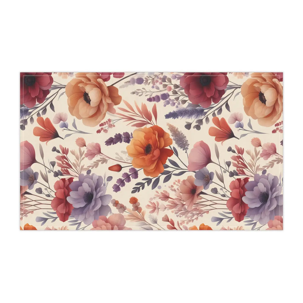 Vibrant Tea Towels - Floral Print Cotton Kitchen Set - DipaliZ