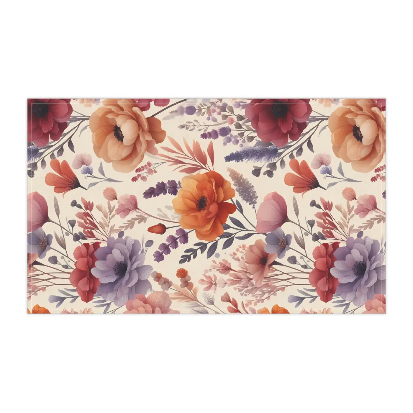 Vibrant Tea Towels - Floral Print Cotton Kitchen Set - DipaliZ