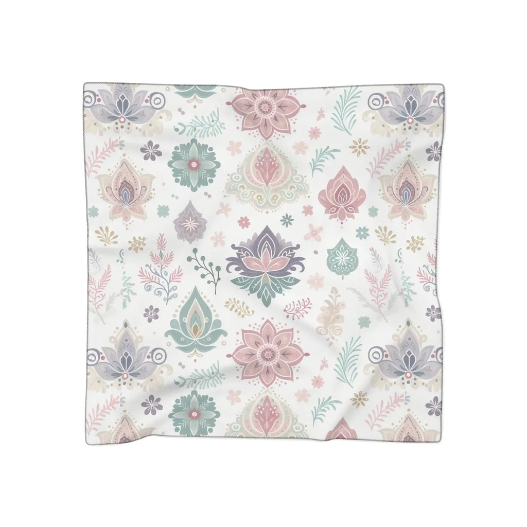 Chic Floral Print Poly Scarf - Elegant Lightweight Accessory - DipaliZ