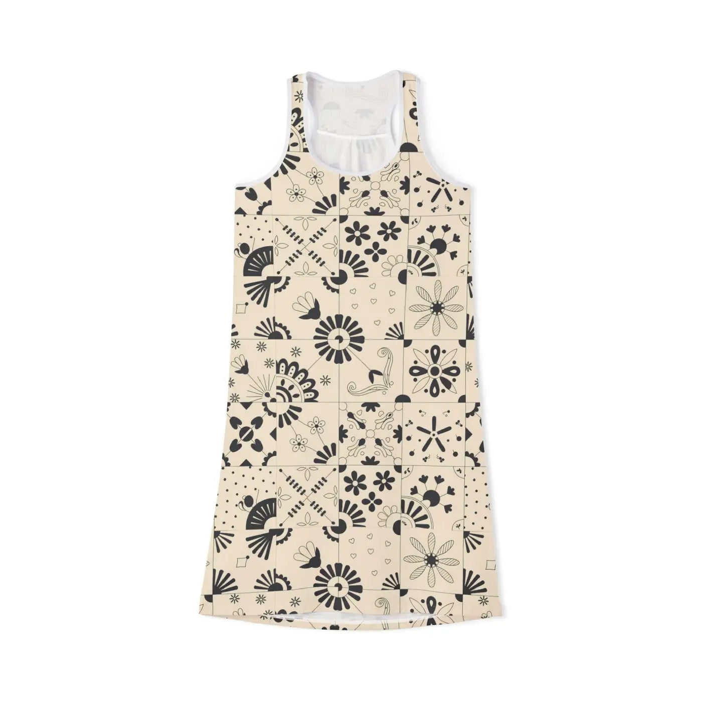 Floral Print Racerback Dress - Bohemian Vibes Summer - DipaliZ