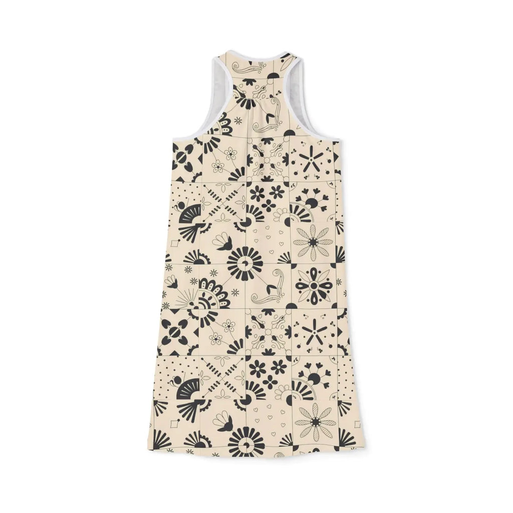Floral Print Racerback Dress - Bohemian Vibes Summer - DipaliZ