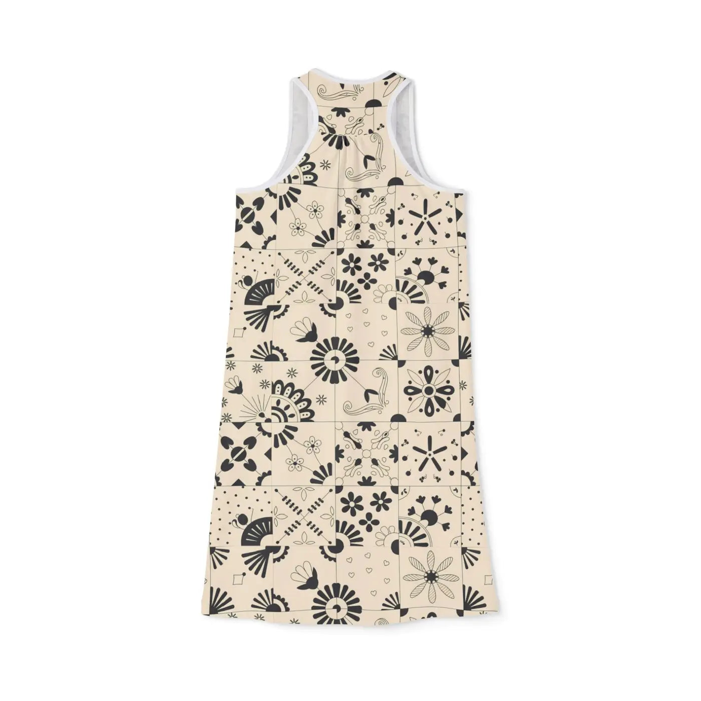 Floral Print Racerback Dress - Bohemian Vibes Summer - DipaliZ