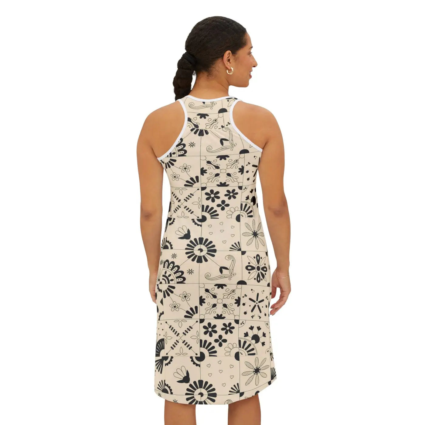 Floral Print Racerback Dress - Bohemian Vibes Summer - DipaliZ