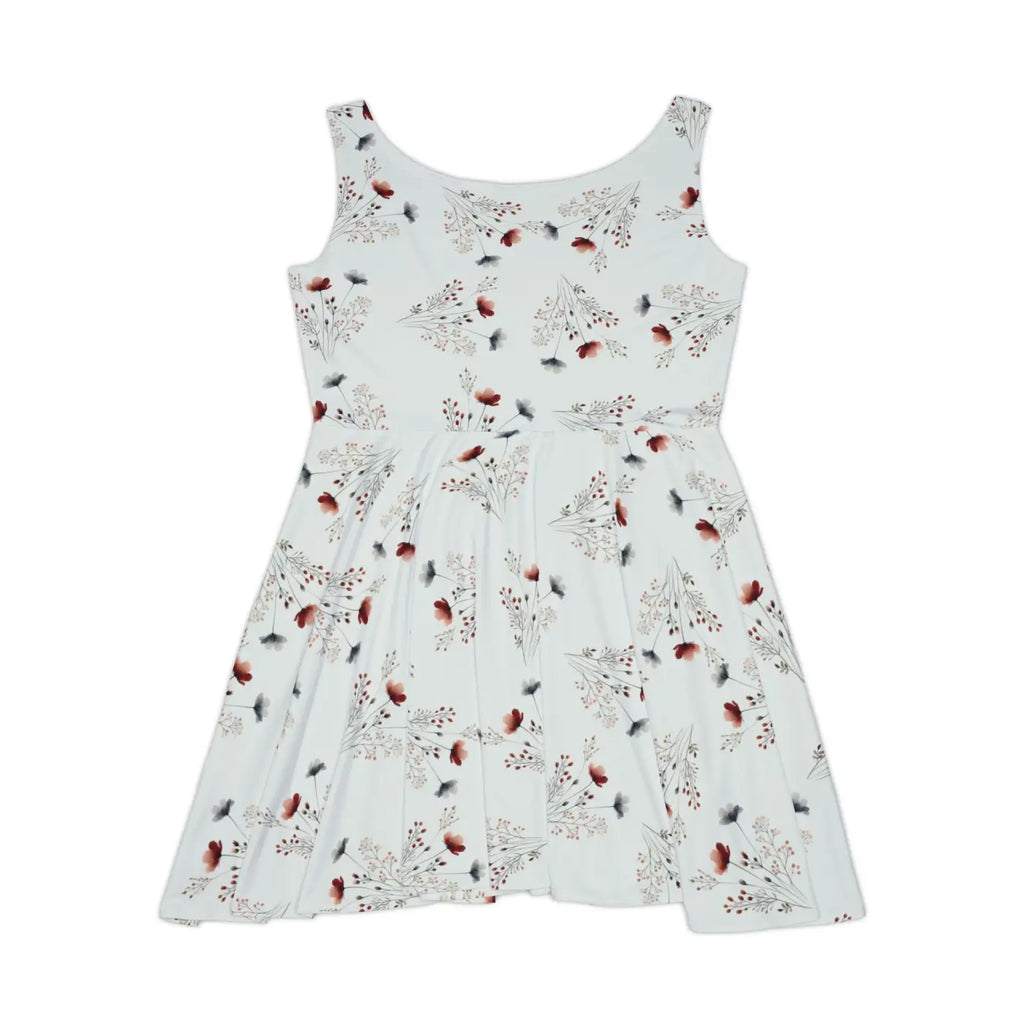 Floral Print Summer Dress - Boho Style Print Skater - DipaliZ