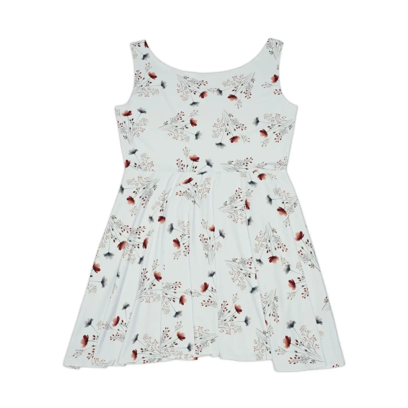 Floral Print Summer Dress - Boho Style Print Skater - DipaliZ
