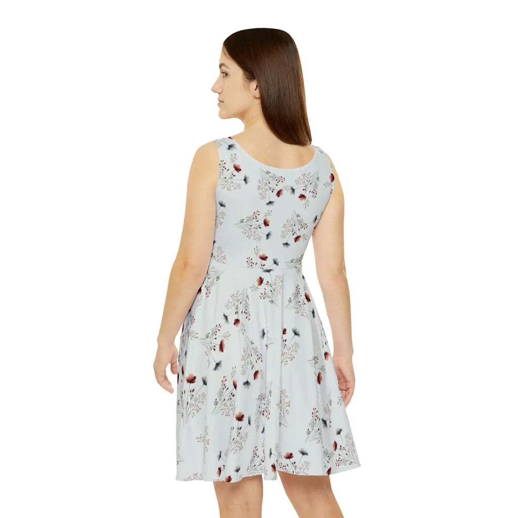 Floral Print Summer Dress - Boho Style Print Skater - DipaliZ