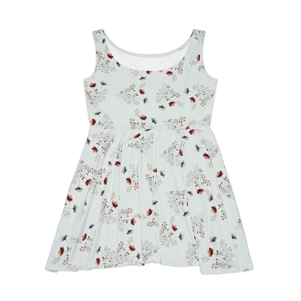 Floral Print Summer Dress - Boho Style Print Skater - DipaliZ