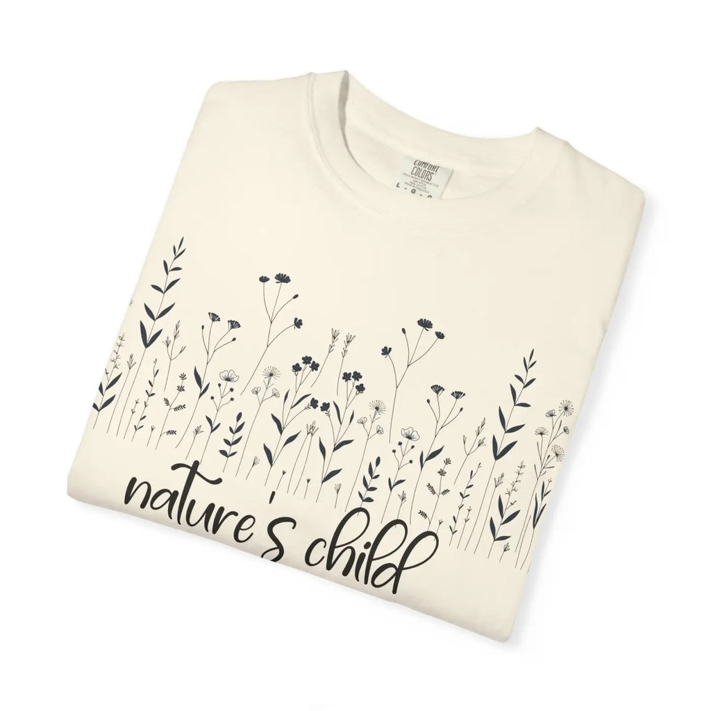 Vibrant Floral Print Unisex Garment-Dyed Tee - Nature Inspired - DipaliZ
