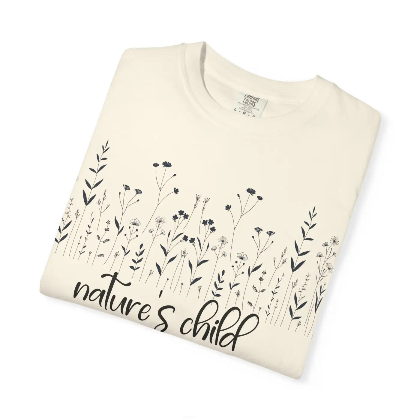 Vibrant Floral Print Unisex Garment-Dyed Tee - Nature Inspired - DipaliZ
