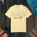 Vibrant Floral Print Unisex Garment-Dyed Tee - Nature Inspired - DipaliZ