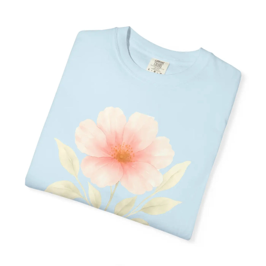 Premium Floral Print Unisex Garment-Dyed Tee - Relaxed Casual - DipaliZ