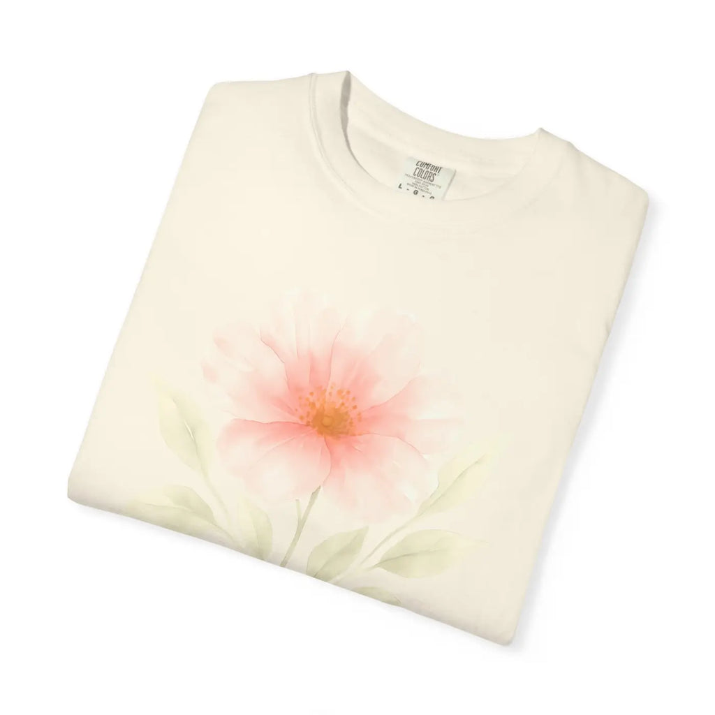 Premium Floral Print Unisex Garment-Dyed Tee - Relaxed Casual - DipaliZ