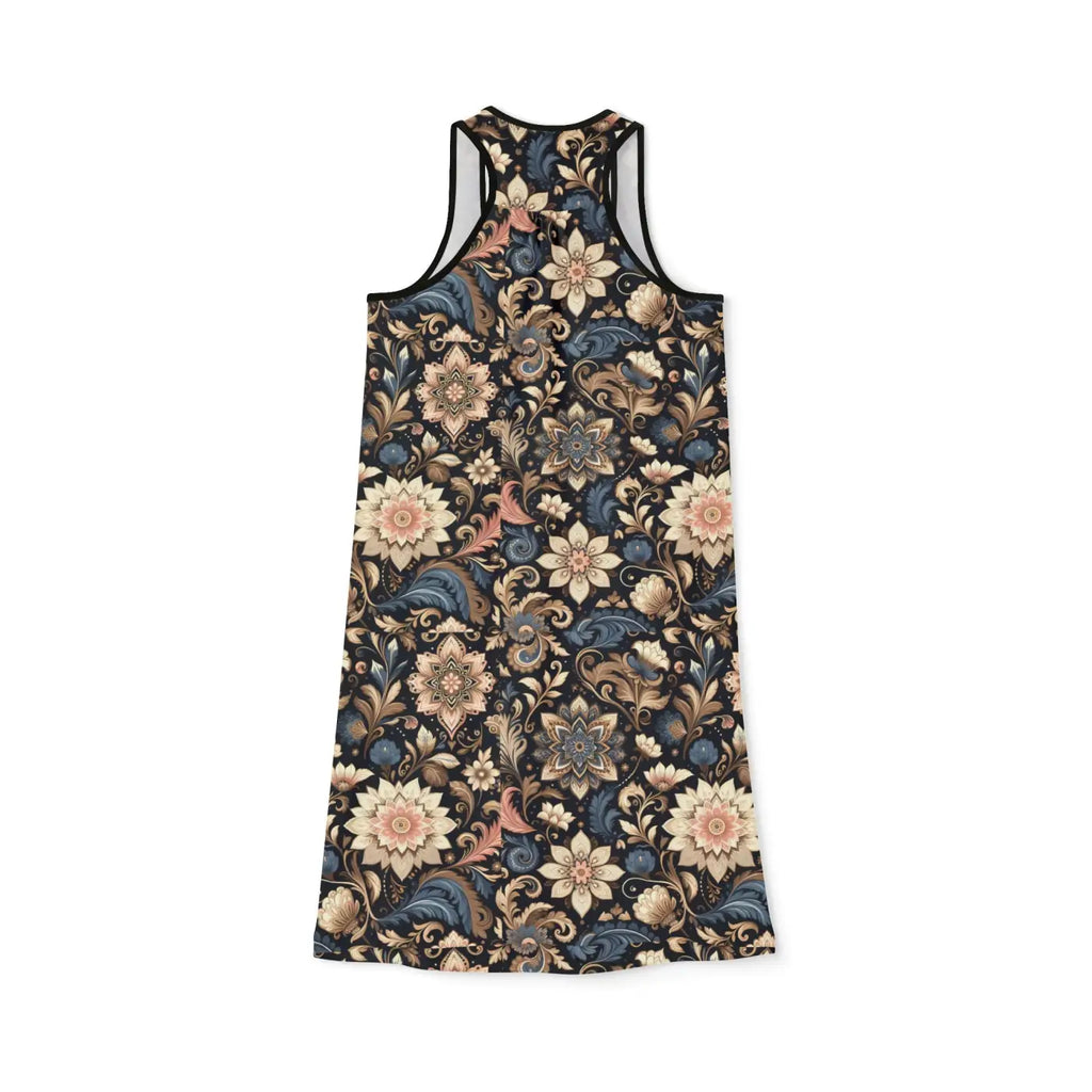 Floral Print Racerback Dress - Bohemian Style Summer Events - DipaliZ