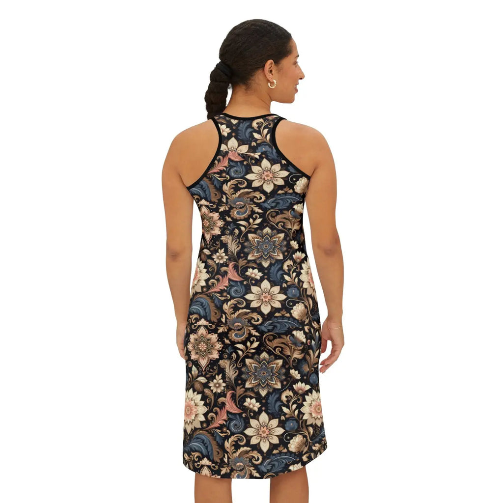 Floral Print Racerback Dress - Bohemian Style Summer Events - DipaliZ