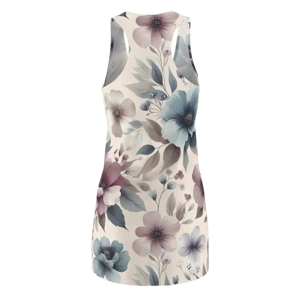 Floral Print Racerback Dress - Elegant Summer Fashion - DipaliZ