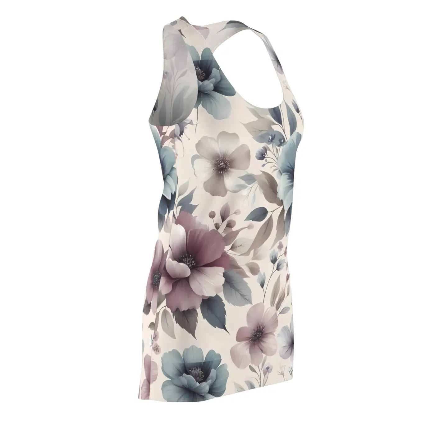 Floral Print Racerback Dress - Elegant Summer Fashion - DipaliZ