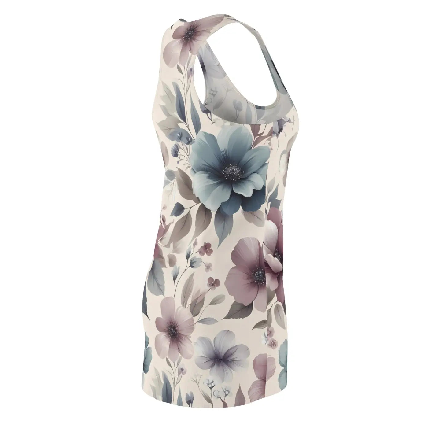 Floral Print Racerback Dress - Elegant Summer Fashion - DipaliZ