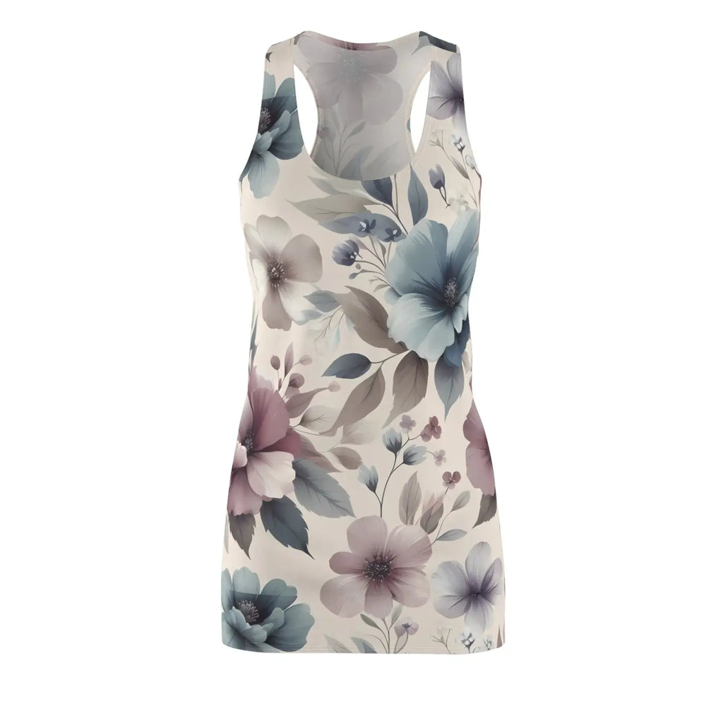 Floral Print Racerback Dress - Elegant Summer Fashion - DipaliZ