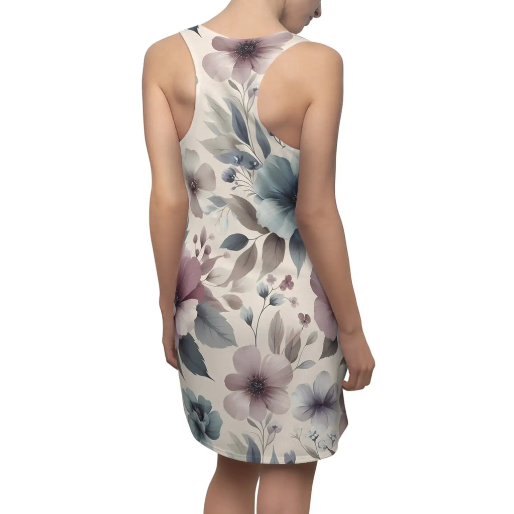 Floral Print Racerback Dress - Elegant Summer Fashion - DipaliZ