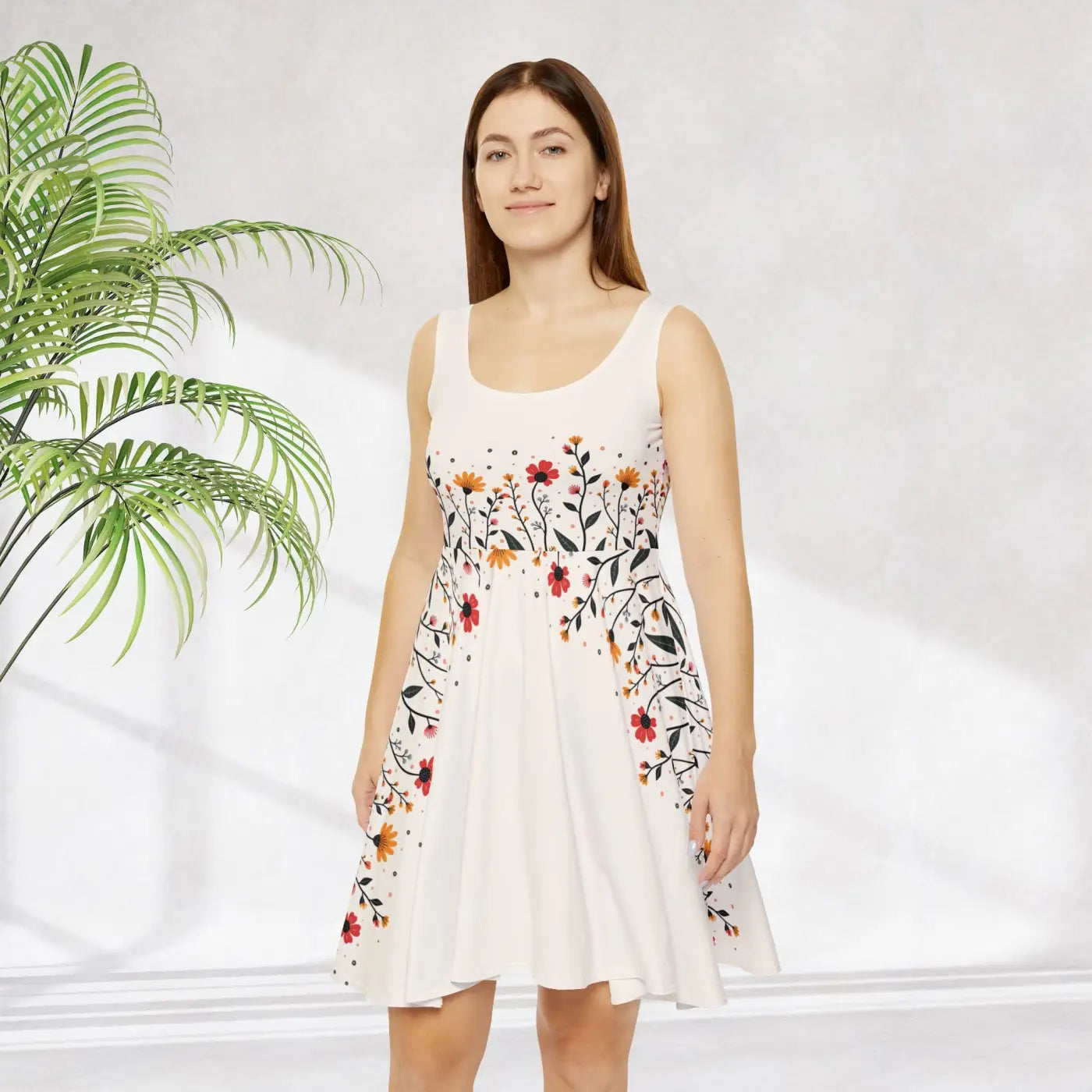 Women's Skater Dress - Floral Must-Have Style - DipaliZ