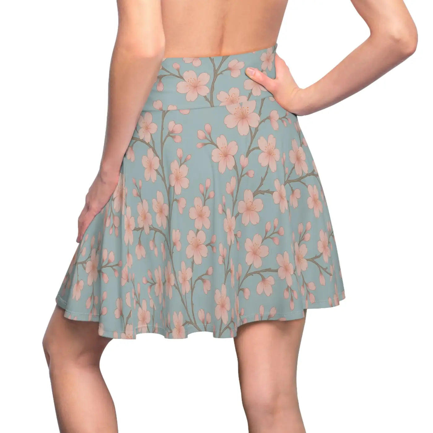 Floral Print Skater Skirt - Vibrant Summer Loungewear - DipaliZ