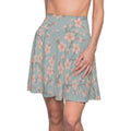 Floral Print Skater Skirt - Vibrant Summer Loungewear - DipaliZ