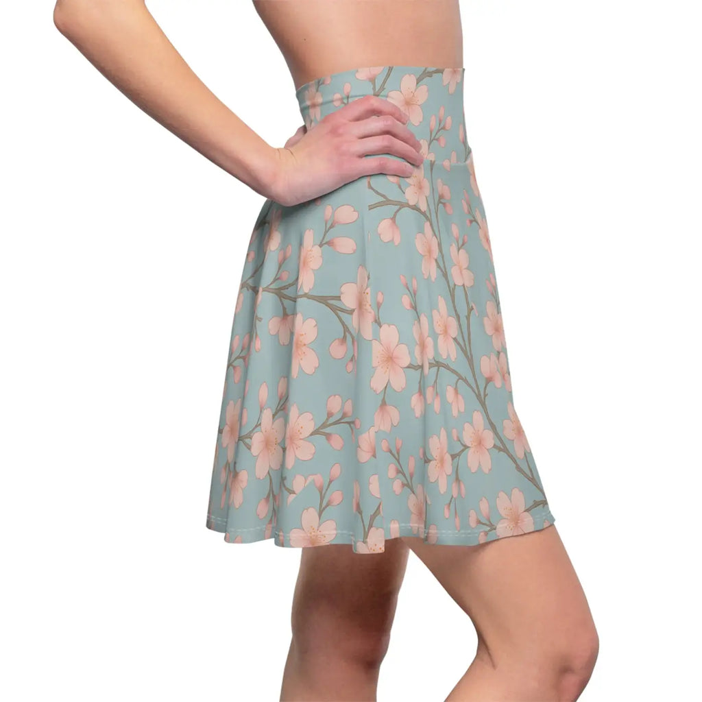 Floral Print Skater Skirt - Vibrant Summer Loungewear - DipaliZ