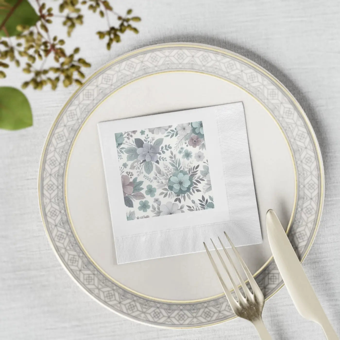 Floral Printed Cocktail Napkins - Vibrant Party Decor - DipaliZ