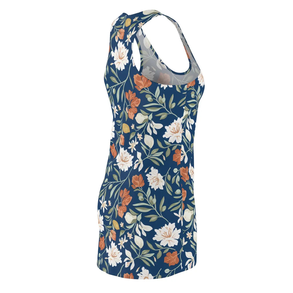 Floral Racerback Dress - Vintage Garden Print Style - DipaliZ