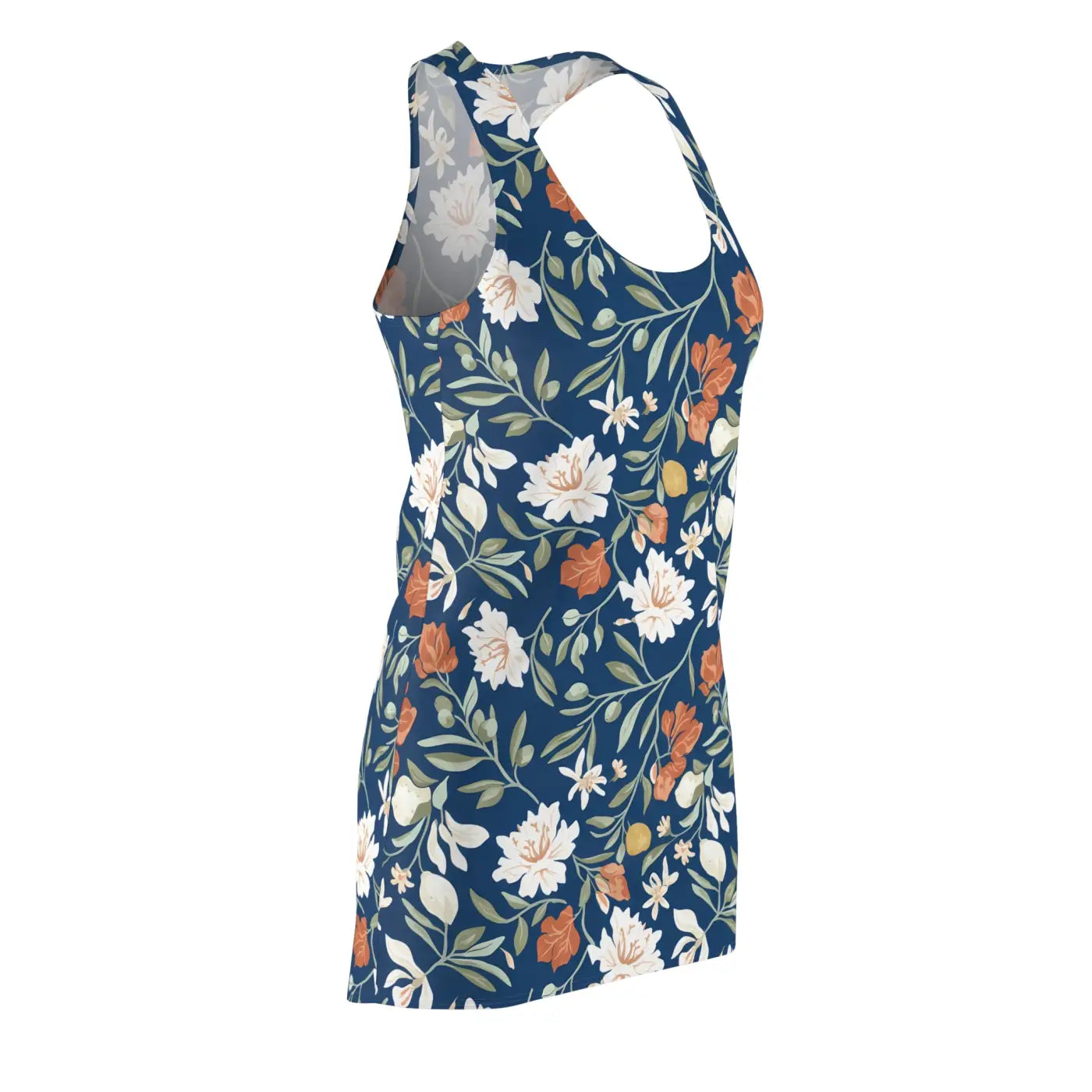 Floral Racerback Dress - Vintage Garden Print Style - DipaliZ
