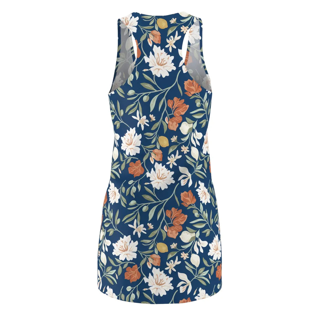 Floral Racerback Dress - Vintage Garden Print Style - DipaliZ