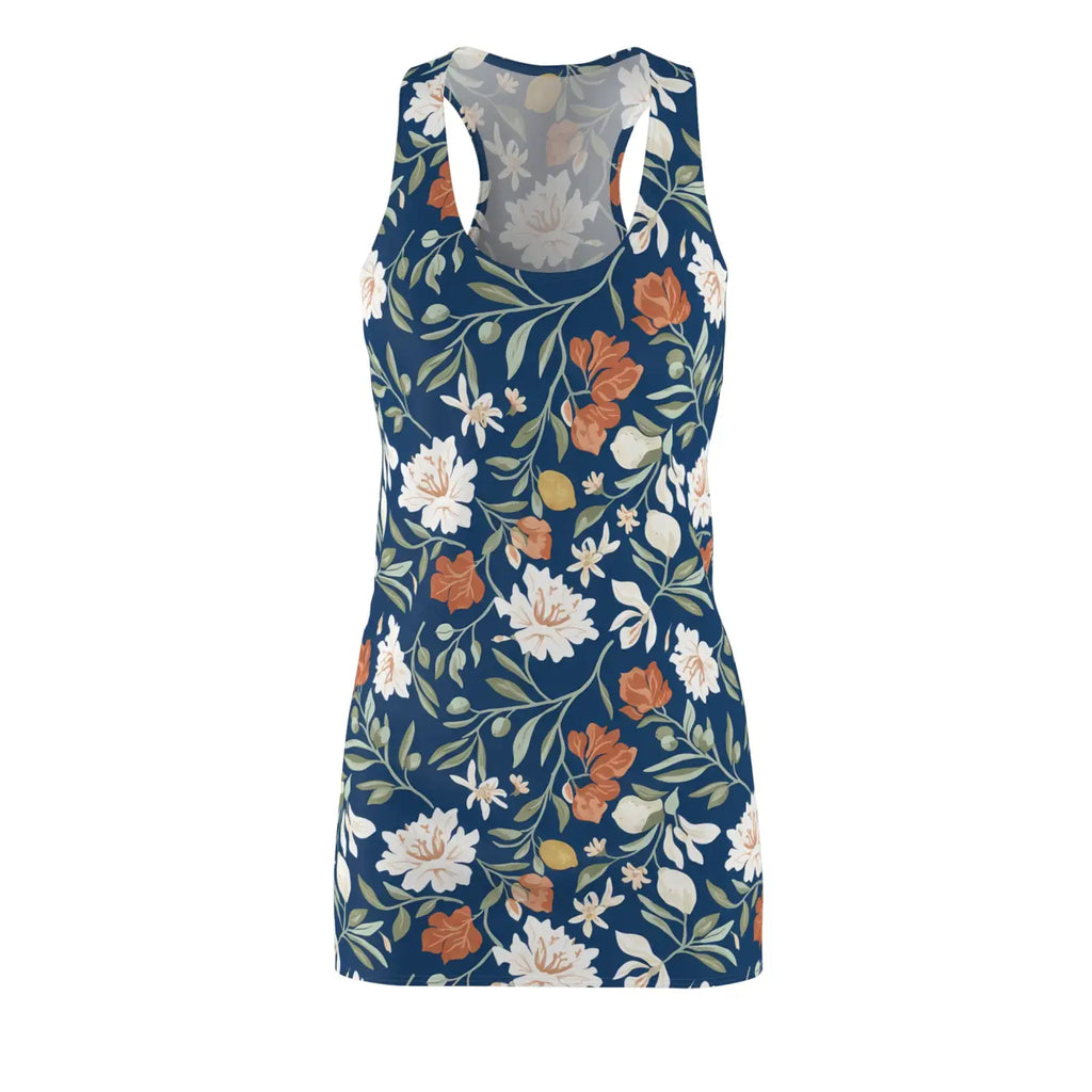 Floral Racerback Dress - Vintage Garden Print Style - DipaliZ