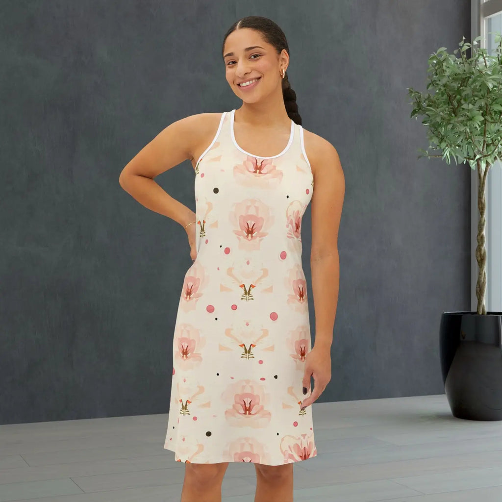 Floral Racerback Dress - Festival Fun Summer Style - DipaliZ