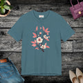 Floral Short Sleeve Tee - Airlume Combed Cotton - DipaliZ