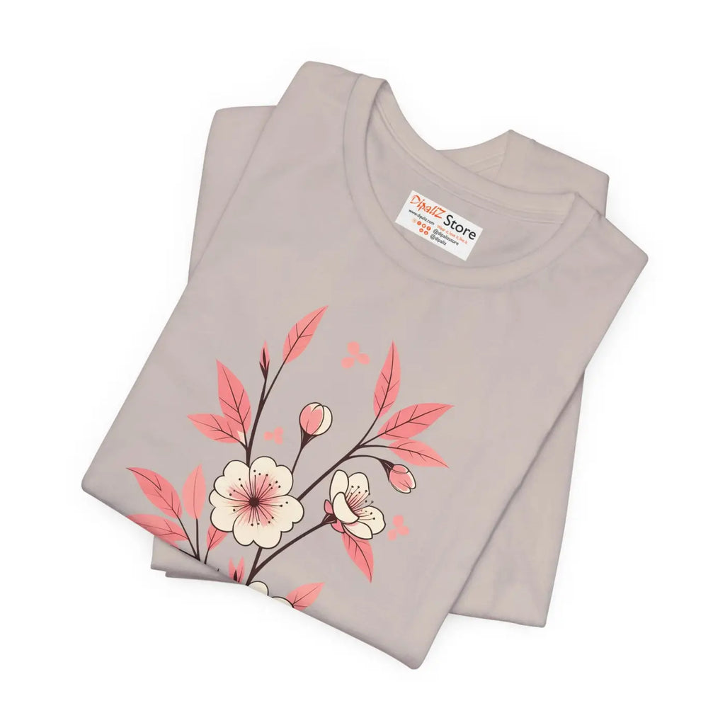Floral Short Sleeve Tee - Airlume Combed Cotton - DipaliZ