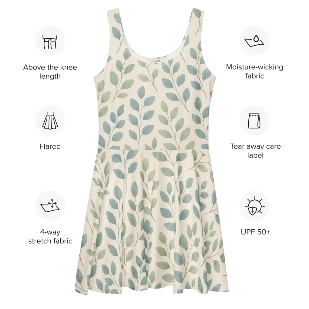 Floral Skater Dress - Flirty Flair Vibrant Style - DipaliZ