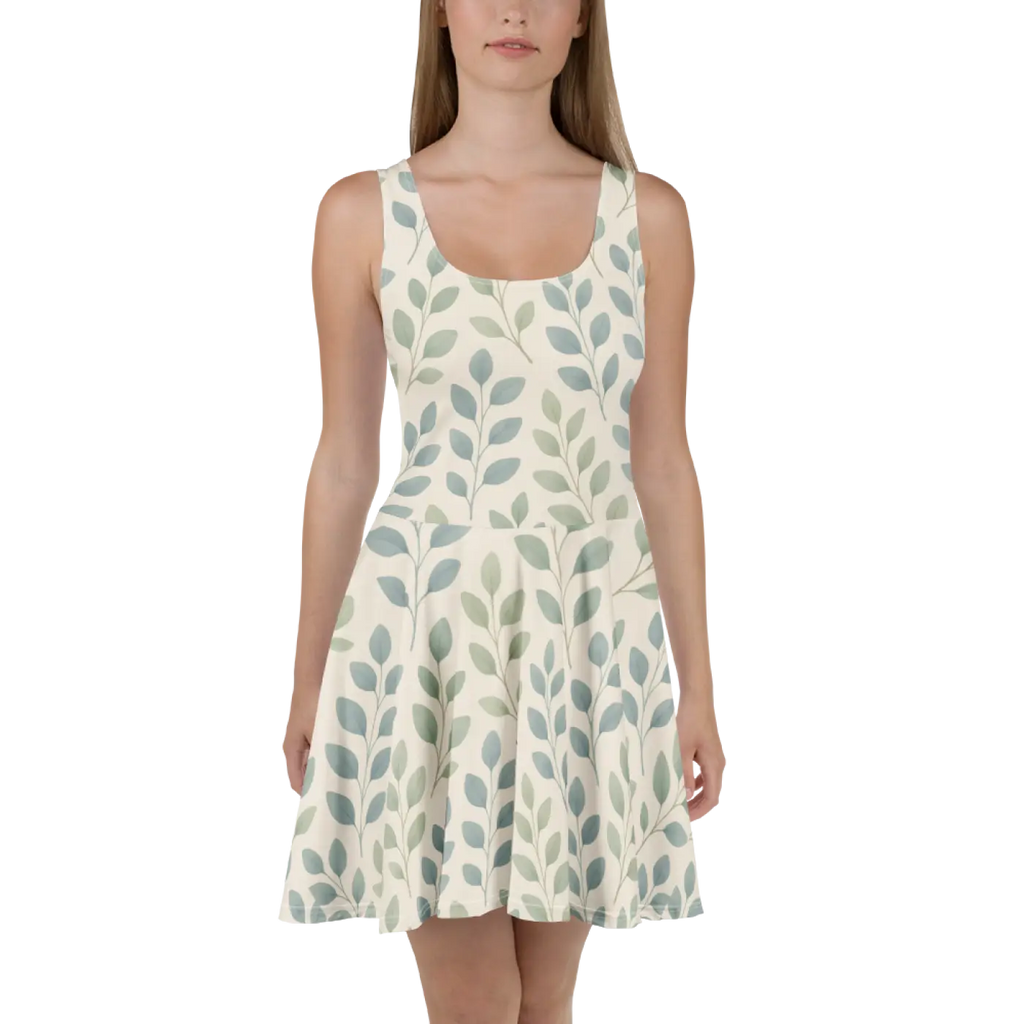 Floral Skater Dress - Flirty Flair Vibrant Style - DipaliZ