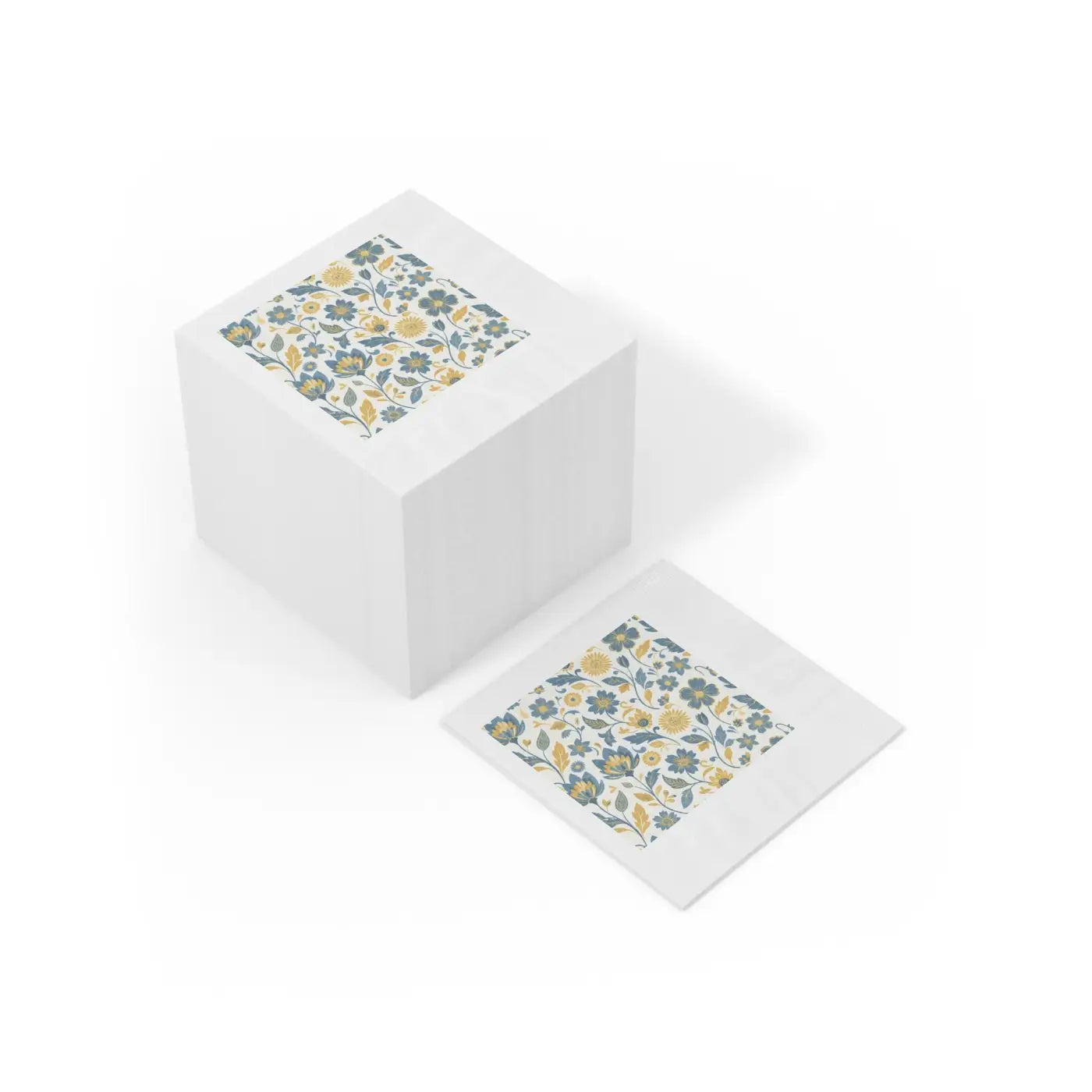 Floral Square Cocktail Napkins - Vintage Garden Party - DipaliZ