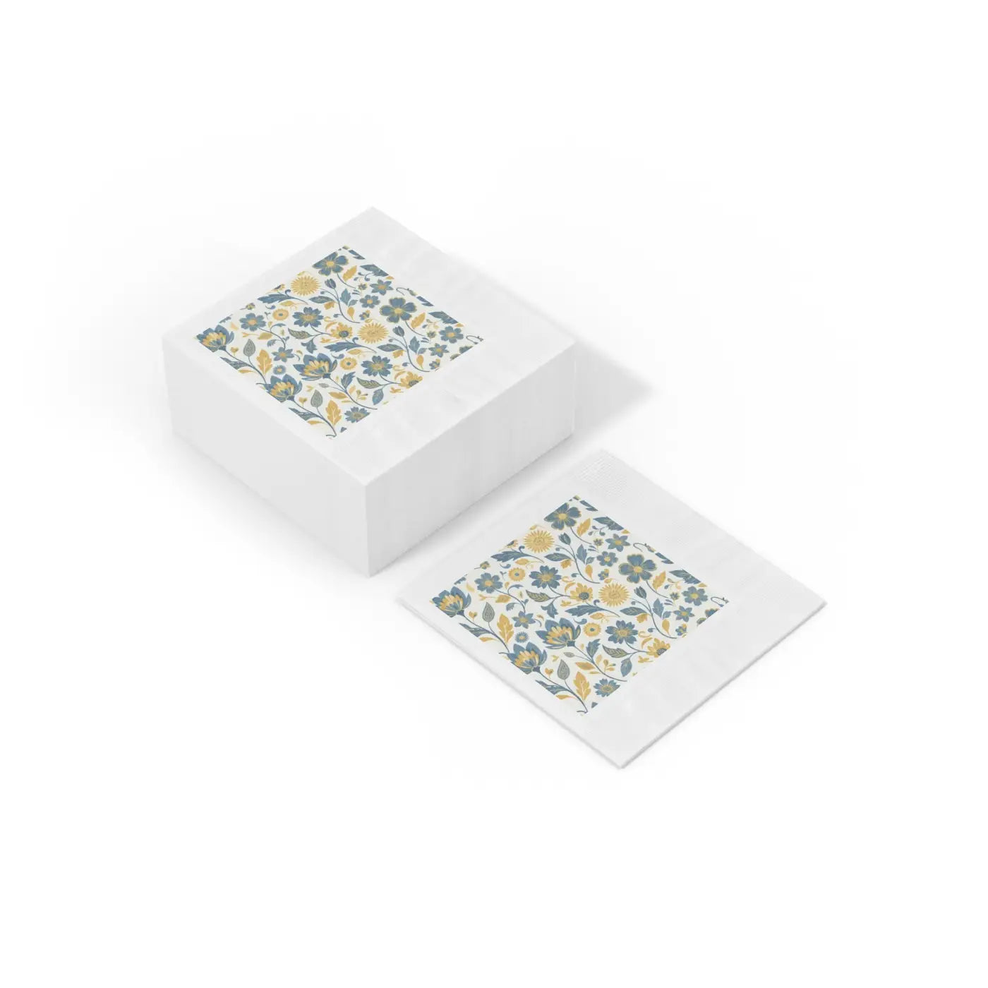 Floral Square Cocktail Napkins - Vintage Garden Party - DipaliZ